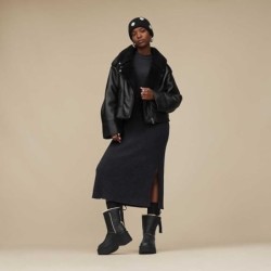 UGG Esmee Leather Boot Fourrure Twinface Douce Chaude